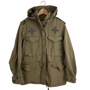 Denim & Supply Ralph Lauren Beaded Field Jacket Women Size Medium Vintage